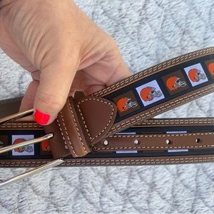Cleveland Browns Genuine Leather Pro Ribbon belt size 34